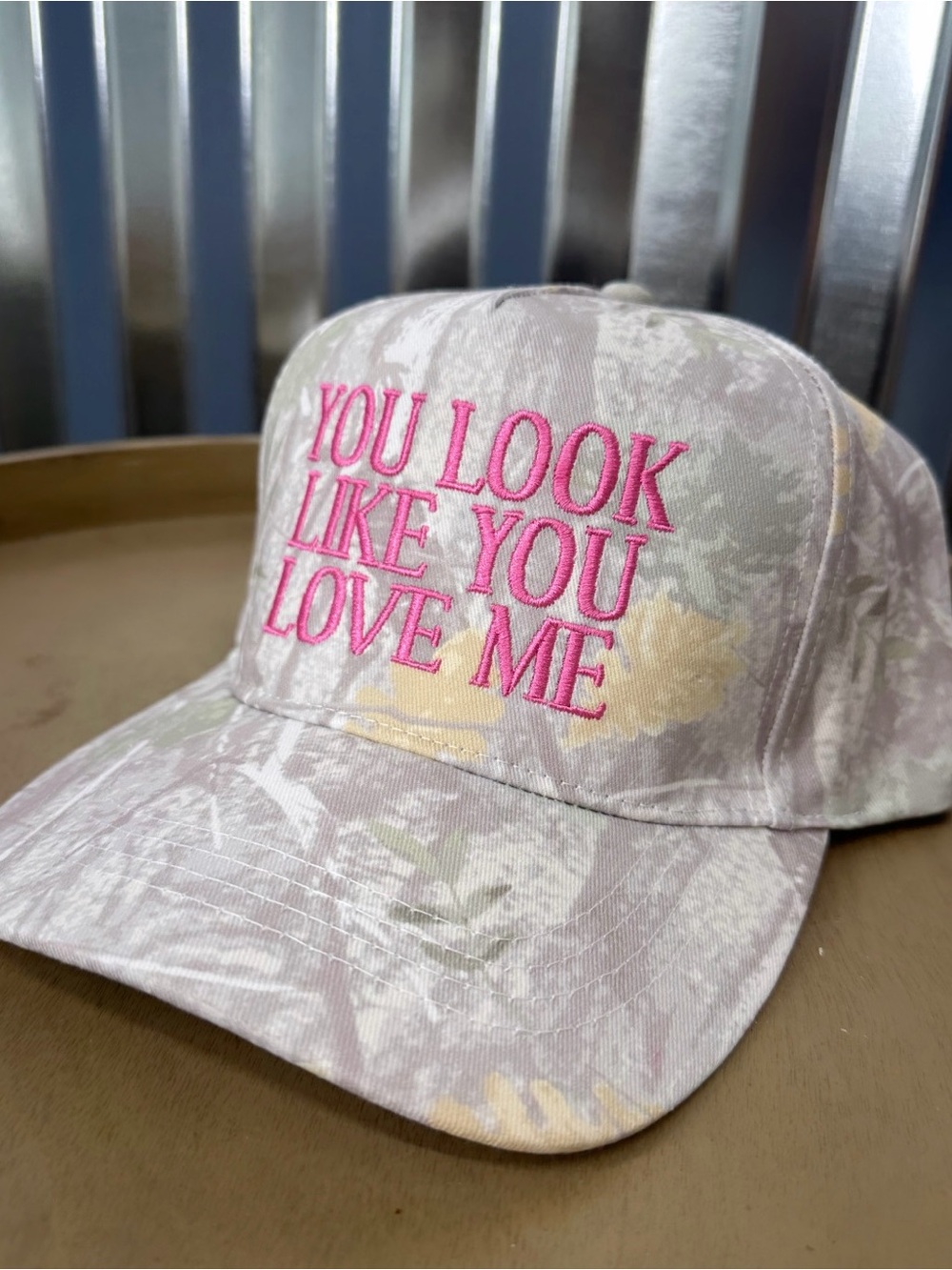 Unattached Boutique Camo Trucker Hat - YOU LOOK LIKE YOU LOVE ME
